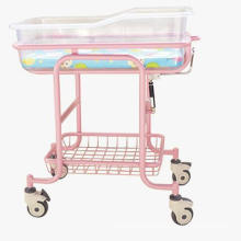 Hospital Medical Equipment New Born Baby Hospital Bed Stainless Steel Infant Baby Trolley